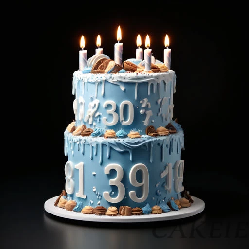 Custom Date on Digit Cake